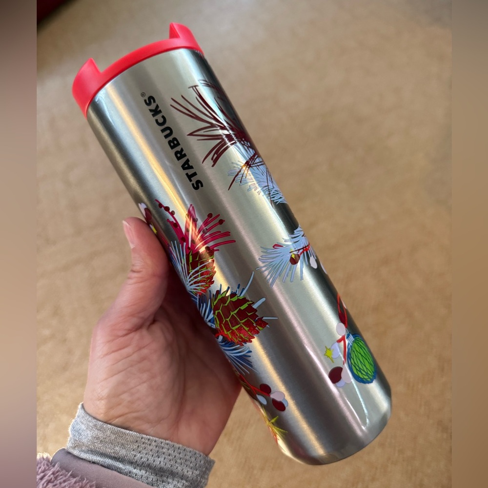 NWT Starbucks Christmas 2023 Holiday Ornaments & Greens 16oz Stainless Tumbler